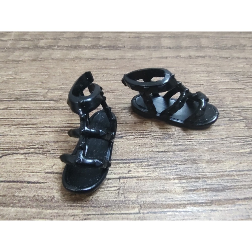 BARBIE SHOES Black Grecian SANDALS STRAPPY CASUAL SUMMER FASHION Z35